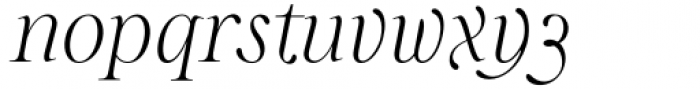 Sharpe Variable Thin Italic Font LOWERCASE