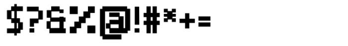 Sharpixel Regular Font OTHER CHARS