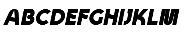 Shedry Black Oblique Font UPPERCASE