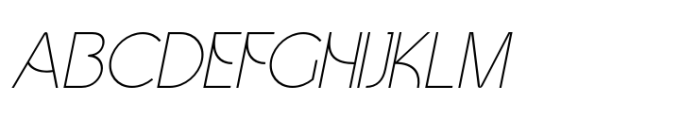 Shedry Thin Oblique Font UPPERCASE
