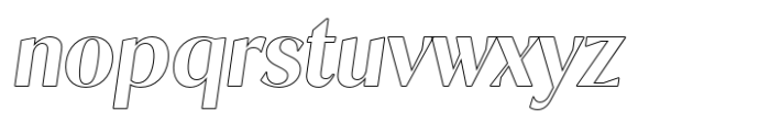 Shelffy Oblique Outline Font LOWERCASE