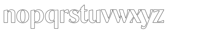 Shelffy Outline Font LOWERCASE