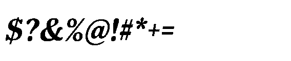 Shelian Hard Contrast Italic Font OTHER CHARS