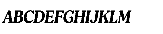 Shelian Hard Contrast Sm Condensed Italic Font UPPERCASE