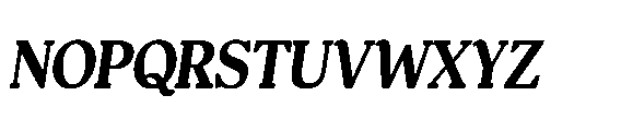 Shelian Hard Contrast Sm Condensed Italic Font UPPERCASE