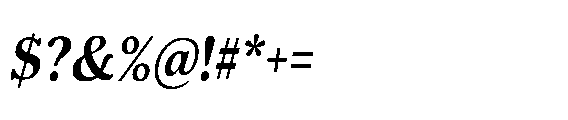 Shelian Hard Semi Condensed Italic Font OTHER CHARS