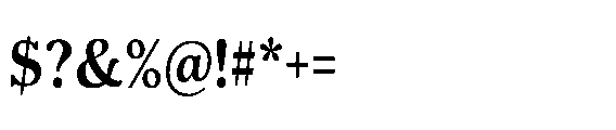 Shelian Hard Semi Condensed Font OTHER CHARS