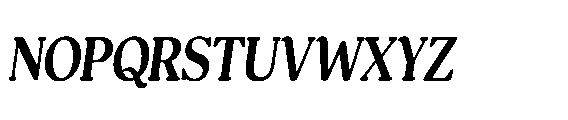 Shelian Soft A Condensed Italic Font UPPERCASE