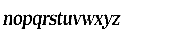 Shelian Soft A Semi Condensed Italic Font LOWERCASE