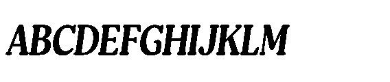 Shelian Soft AContrast Condensed Italic Font UPPERCASE