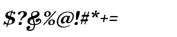 Shelian Soft B Expanded Italic Font OTHER CHARS