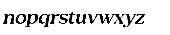 Shelian Soft B Expanded Italic Font LOWERCASE