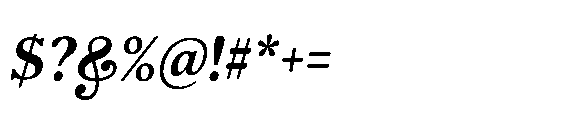 Shelian Soft B Italic Font OTHER CHARS