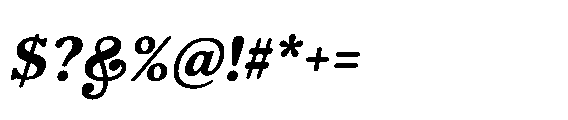 Shelian Soft BContrast Sm Ex Italic Font OTHER CHARS
