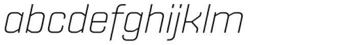 Shentox UltraLight Italic Font LOWERCASE