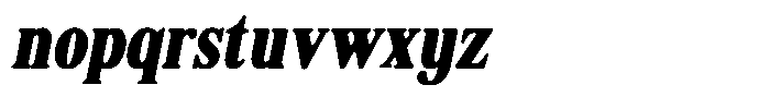 Shequan Soft Black Condensed Italic Font LOWERCASE
