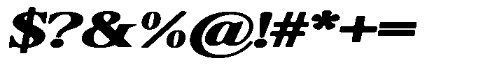 Shequan Soft Black Exp Italic Font OTHER CHARS