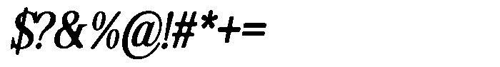Shequan Soft Condensed Italic Font OTHER CHARS