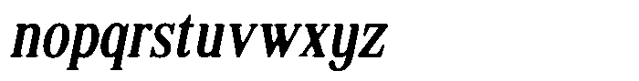Shequan Soft Condensed Italic Font LOWERCASE