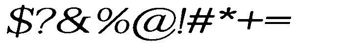 Shequan Soft Extra Light Exp Italic Font OTHER CHARS