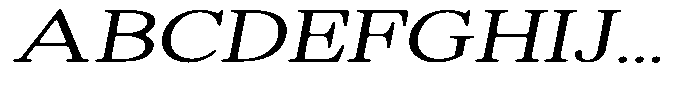 Shequan Soft Extra Light Exp Italic Font UPPERCASE