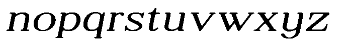 Shequan Soft Extra Light Exp Italic Font LOWERCASE