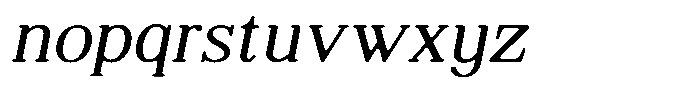 Shequan Soft Extra Light Italic Font LOWERCASE