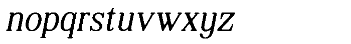 Shequan Soft Extra Light Sem Condensed Italic Font LOWERCASE