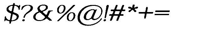 Shequan Soft Extra Light Sem Exp Italic Font OTHER CHARS