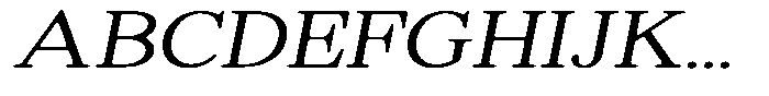 Shequan Soft Extra Light Sem Exp Italic Font UPPERCASE