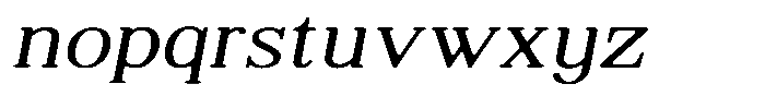 Shequan Soft Extra Light Sem Exp Italic Font LOWERCASE