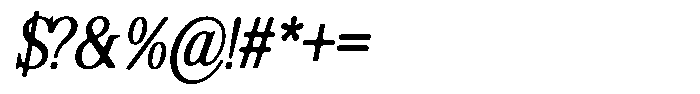 Shequan Soft Light Condensed Italic Font OTHER CHARS