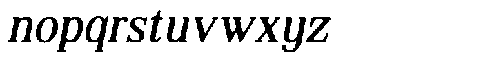Shequan Soft Light Sem Condensed Italic Font LOWERCASE