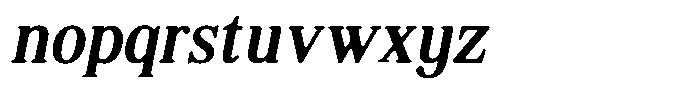 Shequan Soft Sem Condensed Italic Font LOWERCASE