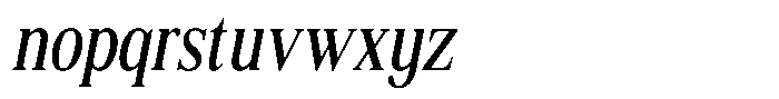 Shequan Soft Shequan Condensed Italic Font LOWERCASE