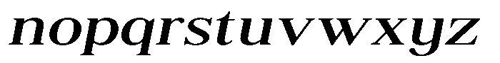 Shequan Soft Shequan Expanded Italic Font LOWERCASE