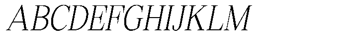 Shequan Soft Shequan Extra Light Condensed Italic Font UPPERCASE
