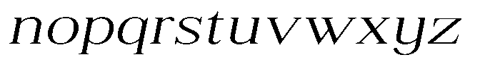 Shequan Soft Shequan Extra Light Exp Italic Font LOWERCASE