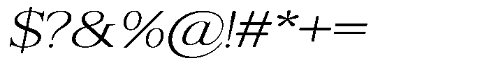 Shequan Soft Shequan Extra Light Sem Exp Italic Font OTHER CHARS