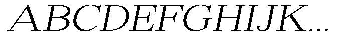 Shequan Soft Shequan Extra Light Sem Exp Italic Font UPPERCASE
