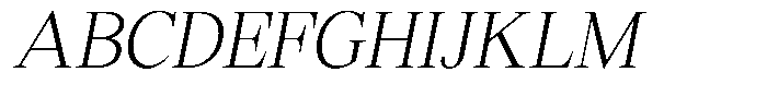 Shequan Soft Shequan Extra Light Semi Condensed Italic Font UPPERCASE