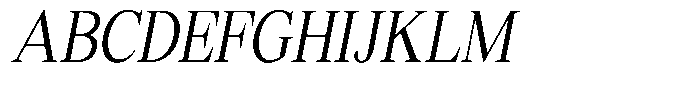Shequan Soft Shequan Light Condensed Italic Font UPPERCASE