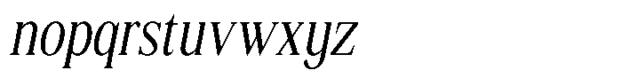 Shequan Soft Shequan Light Condensed Italic Font LOWERCASE