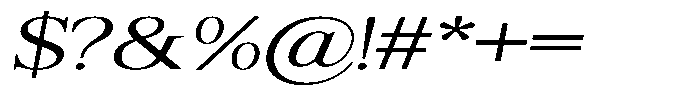 Shequan Soft Shequan Light Expanded Italic Font OTHER CHARS