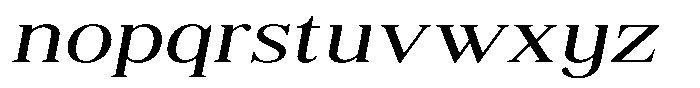 Shequan Soft Shequan Light Expanded Italic Font LOWERCASE