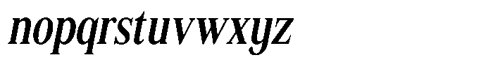 Shequan Soft Shequan Medium Condensed Italic Font LOWERCASE