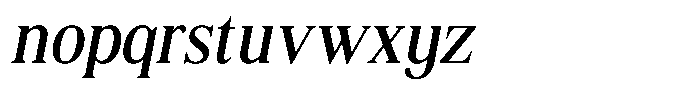 Shequan Soft Shequan Semi Condensed Italic Font LOWERCASE