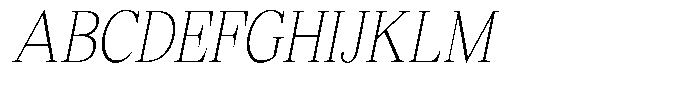 Shequan Soft Shequan Thin Condensed Italic Font UPPERCASE