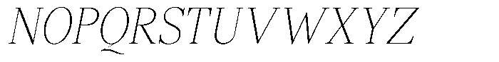 Shequan Soft Shequan Thin Condensed Italic Font UPPERCASE