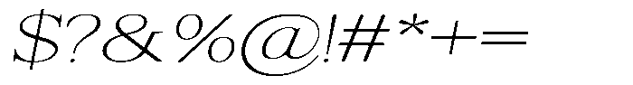 Shequan Soft Shequan Thin Expanded Italic Font OTHER CHARS